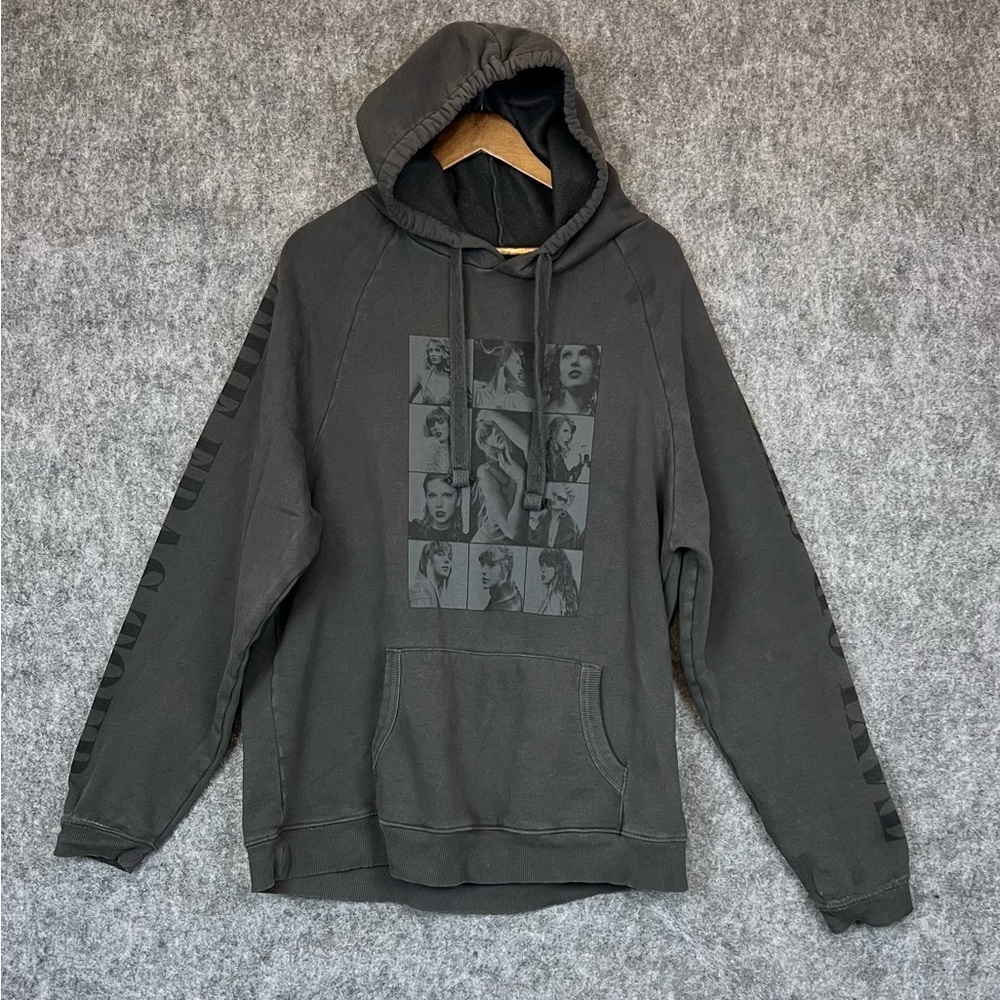 Taylor Swift Men's Charcoal Graphic Hoodie Size L